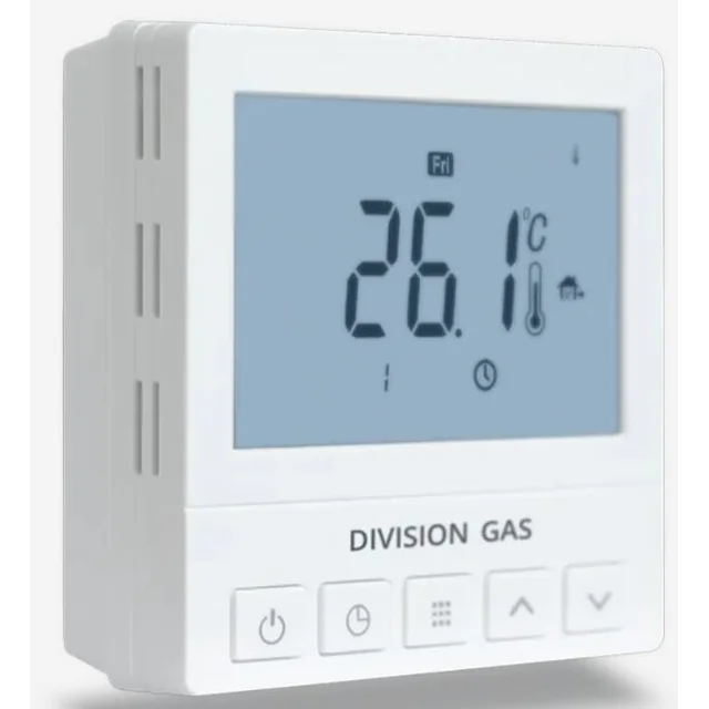 Programmable thermostat powered by batteries apparent mounting Wireless connection with Homplex control center - DG920 DF