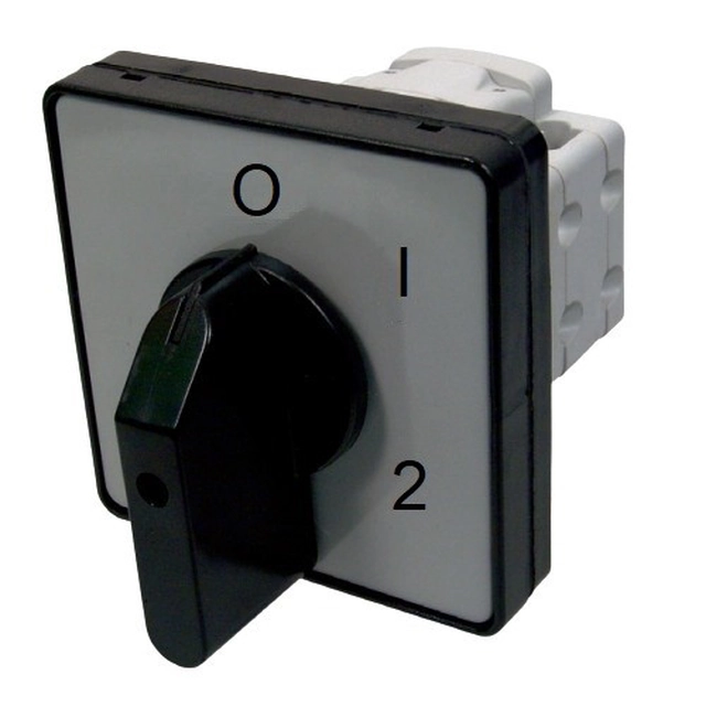 SEZ S16 JDG 9552 A6 Built-in cam switch with front plate, with seal, pole switch 16A, 0-1-2 (SEZ S16 JDG 9552 A6)