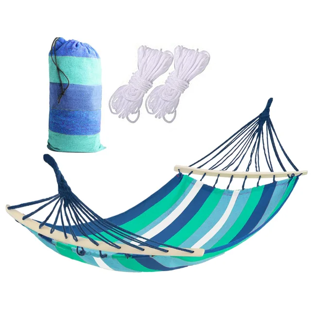 Hammock 1-osobowy with Blue White crossbar