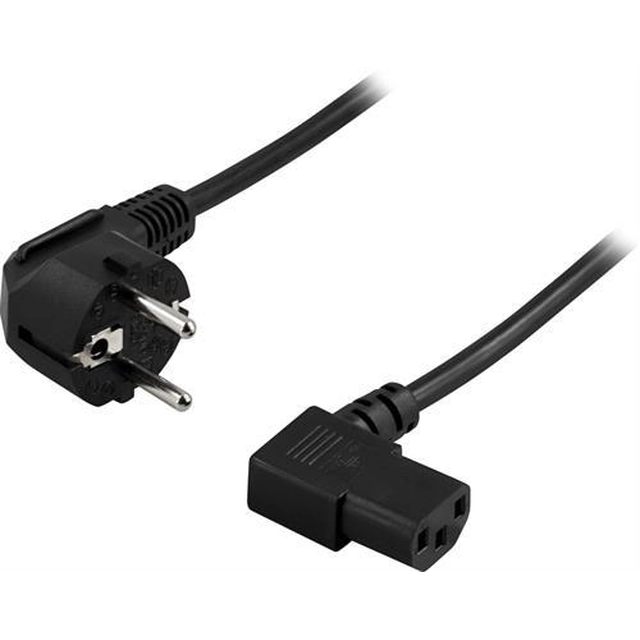 DELTACO cable CEE 7/7 to IEC 60320 C13, max 250V / 10A, 5m, black DEL-111B