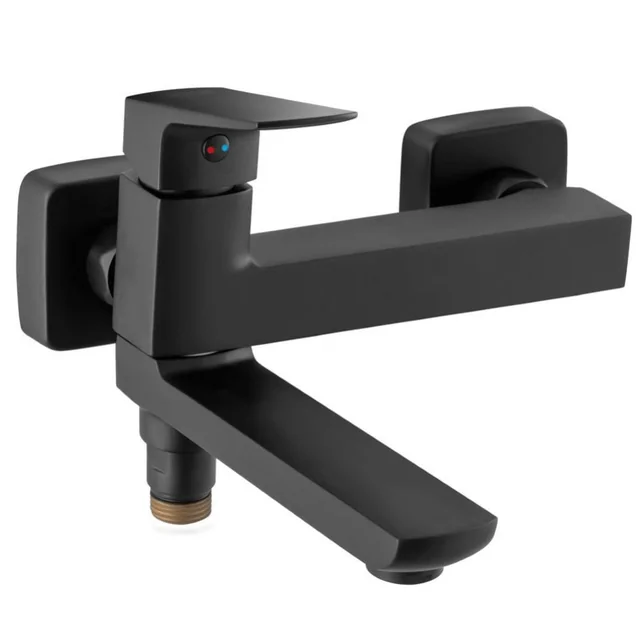 Bathroom mixer Ferro Vitto Verdeline, black, with hinged tap