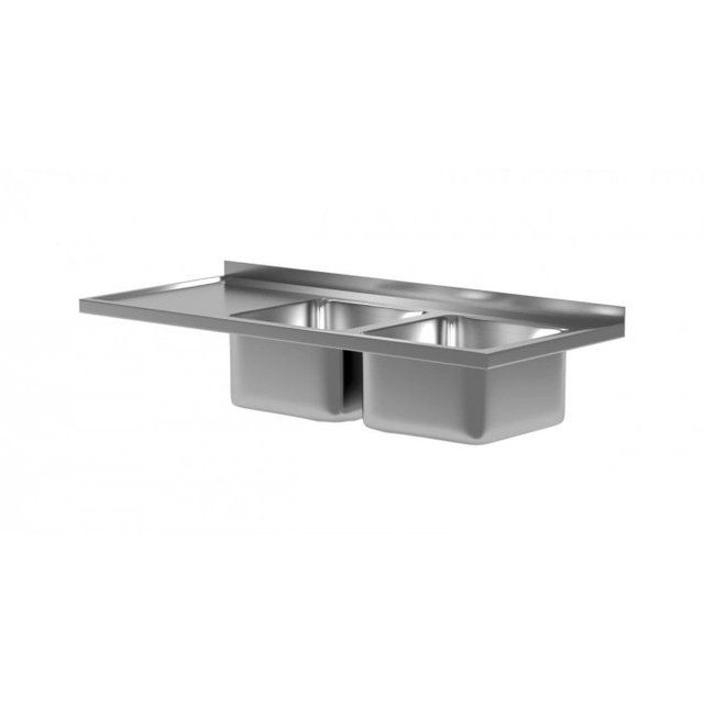 Countertop with two sinks 1200 x 700 x 40 mm POLGAST BL-202127 BL-202127