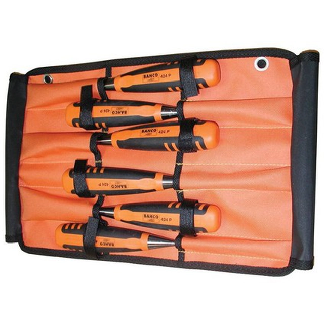 Set of professional chisels with 2-component handle, 6-piece - BA-424P-S6-ROLL