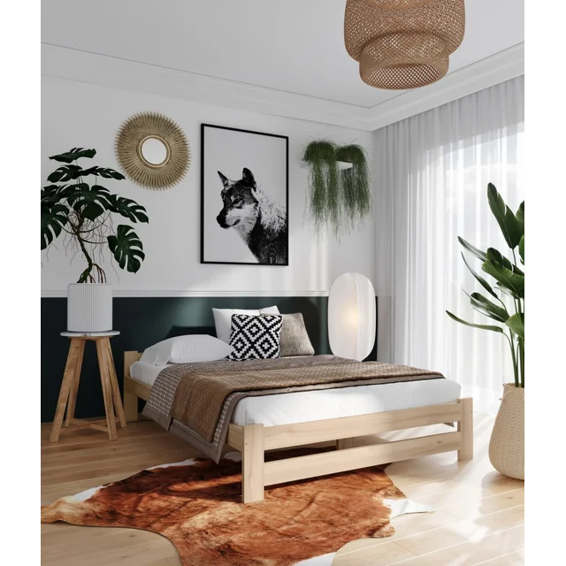 Wooden bed - 120x200 Dakota