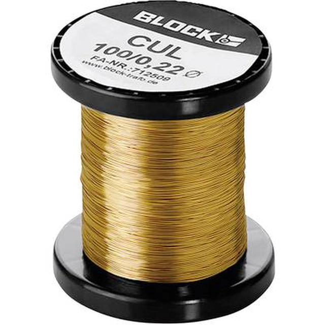 Varnished copper wire, in CUL 609 m coils.Block