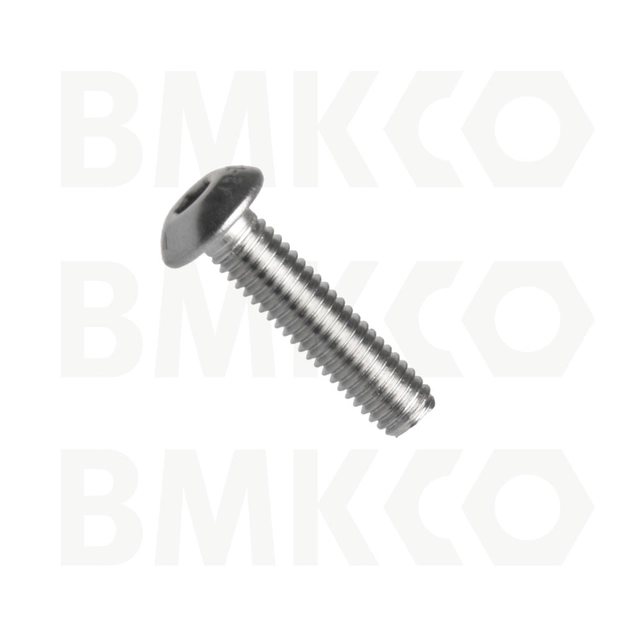 Iso 7380-1, Round head screw "button", hexagon socket inb, steel, strength class 10.9, zinc white, m10x25 mm