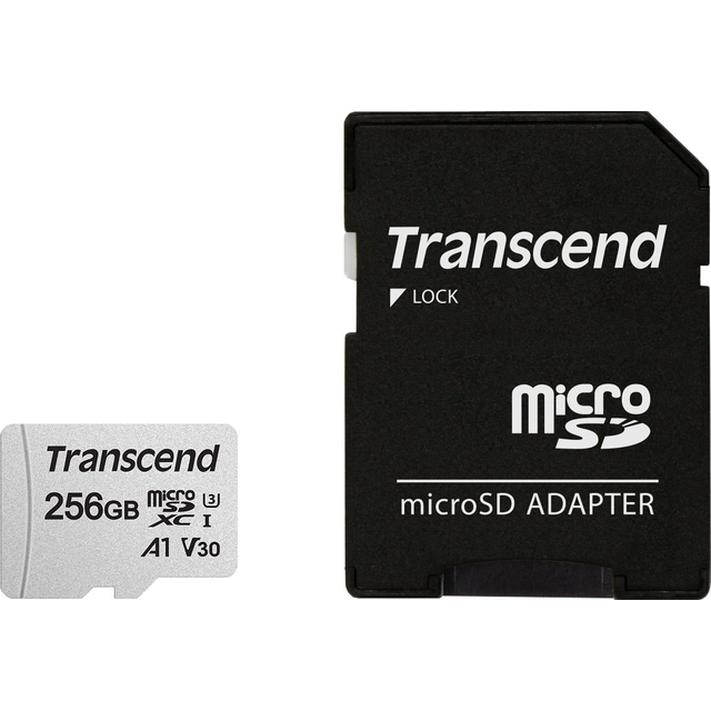 Transcend 300S MicroSDXC 256GB Class 10 UHS-I / U3 A1 V30 Card (TS256GUSD300S-A)
