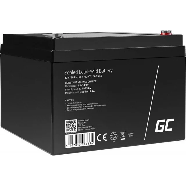 Green Cell AGM VRLA Battery 12V 28Ah