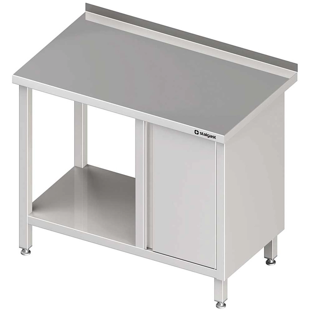 Wall table with cabinet (P) and shelf 1300x600x850 mm