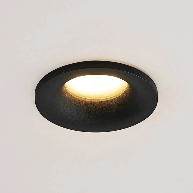 Arcchio Enia recessed light, round, black