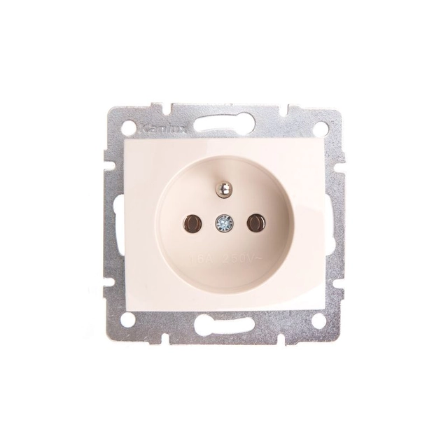 DOMO Single screw socket 16A 250V cream 011251103 24795