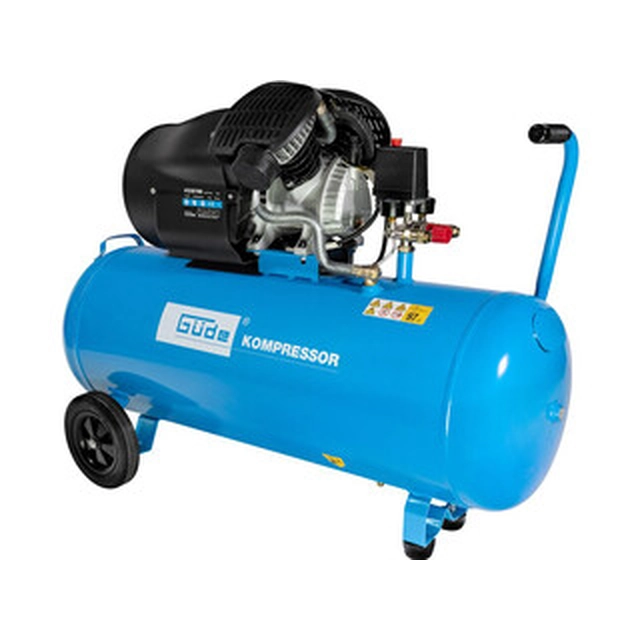 Güde 412/8/100 electric piston compressor Intake air: 412 l/min | 100 l | 8 bar | Oil lubricated | 230 V