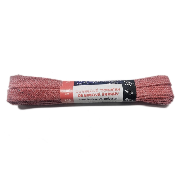 DENIM laces red Length: 90 cm