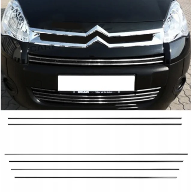 CITROEN BERLINGO CHROME STRIPES GRILL BUMPER