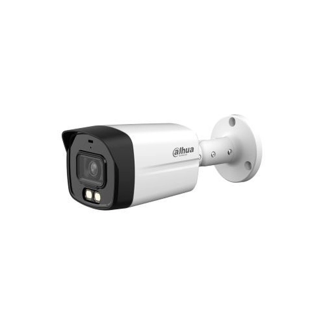 Bullet surveillance camera, analog, Full-color 4K, 2.8mm, white light 40m, Microphone, IP67, Dahua HAC-HFW1809TLM-A-LED-0280B