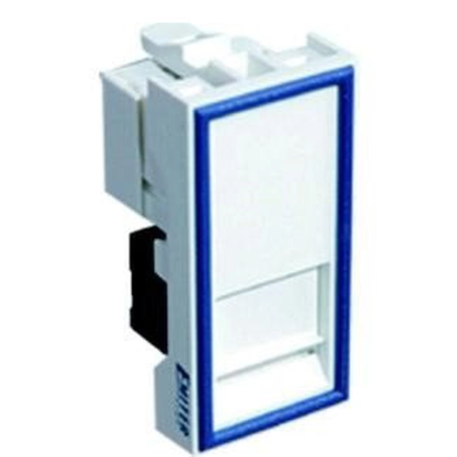 ICT socket RJ45 UTP kat.5e with an adapter,1-modułowe white, low