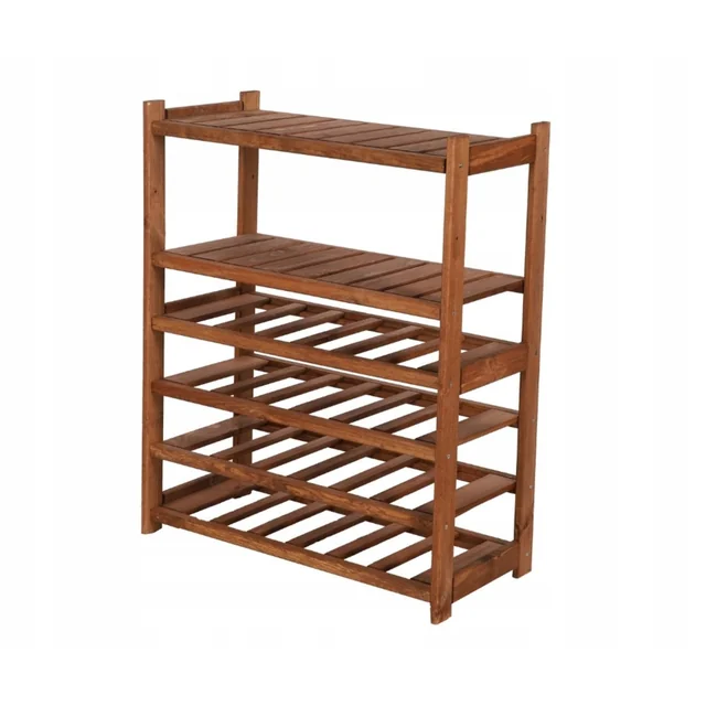 Wooden shelf for wine pantry LSR 6 shelves Br