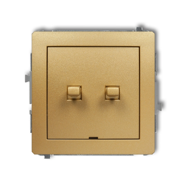 The mechanism of the normally open, two-pole, American-style switch (two buttons without pictograms, separate power supply)