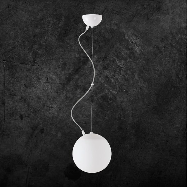 Pendant luminaire Osmont LED not exchangeable Steel White Glass opal AC