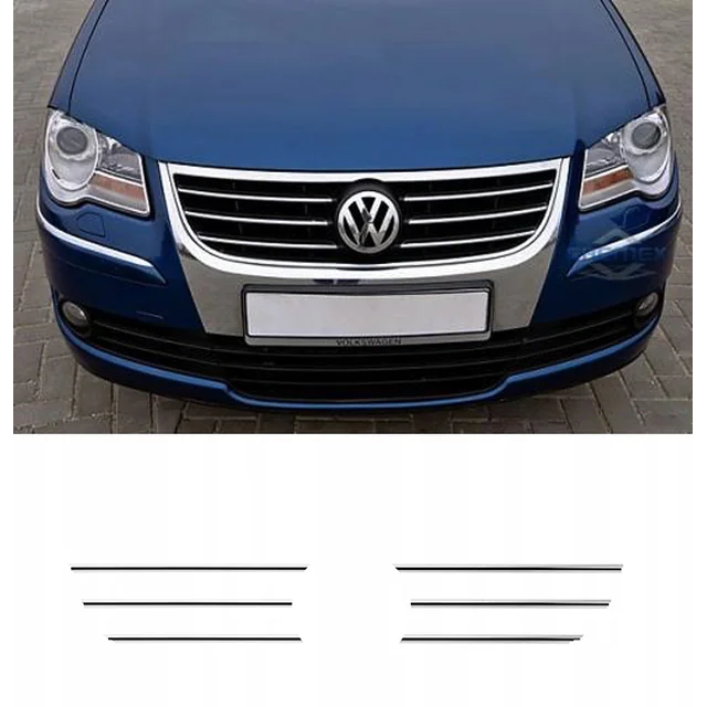 VW TOURAN 1T1 1T2 Caddy CHROME GRILL strips, dummy