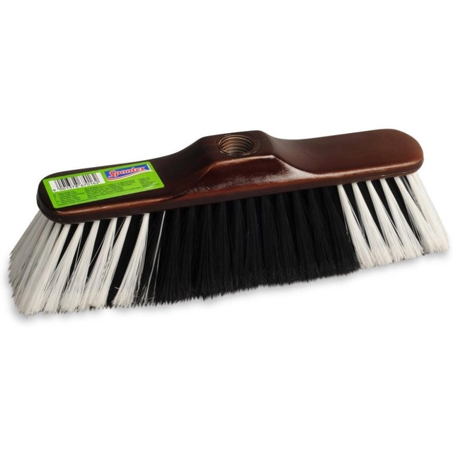 Brown domestic broom with the SPONTEX 97167016 stick