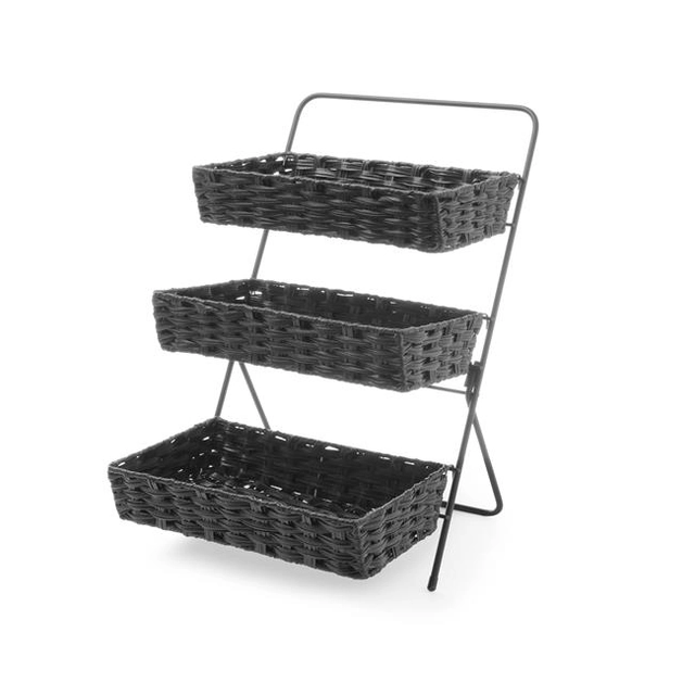 A rack with 3 baskets