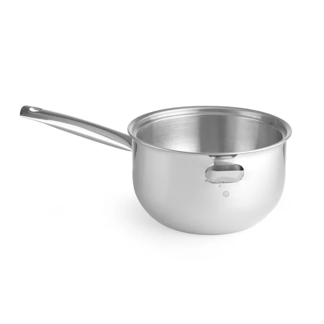 A saucepan with a water jacket 1L for milk, chocolate