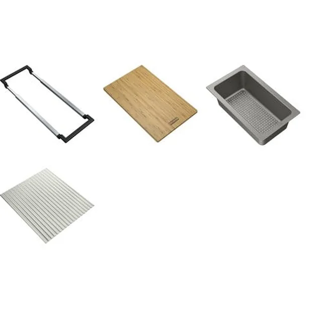 A set of accessories for the Franke All-in plus sink