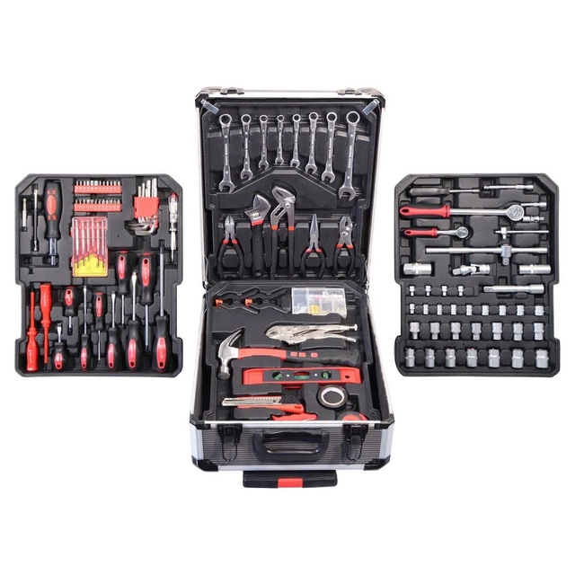 A set of tools in a practical case -186 parts