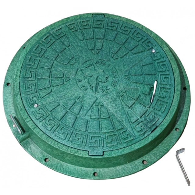 A tampa da escotilha para o tanque séptico 5Ton 60cm WL-60/80ZZA50 verde