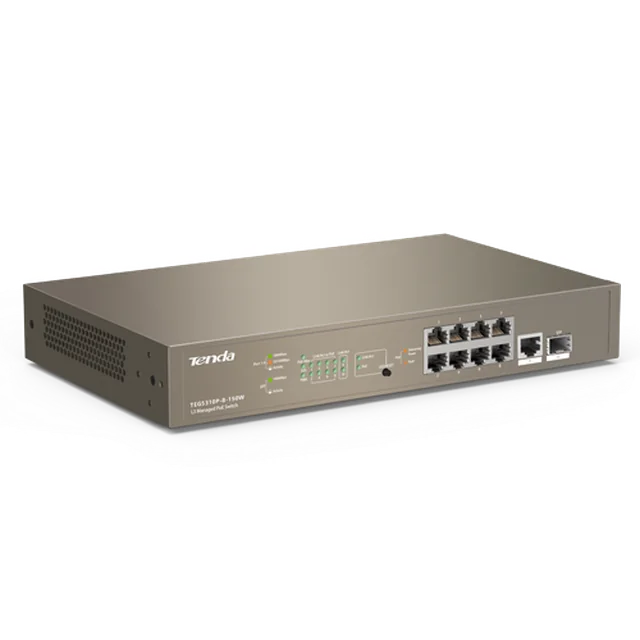 Gigabit PoE switch, 8 ports, 1 console port, 1 Gigabit SFP port, management - TENDA TND-TEG5310P-8-150W