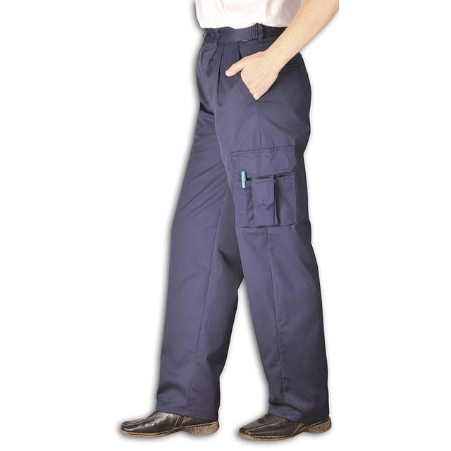 PW COMBAT LADY women's trousers with pockets PES / BA partially elastic waist dark blue