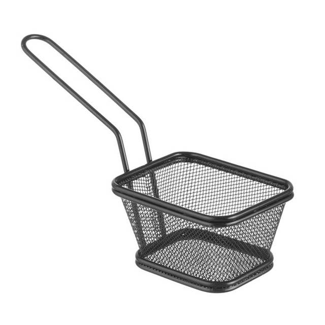 Mini basket for fried snacks, black 105x90x60