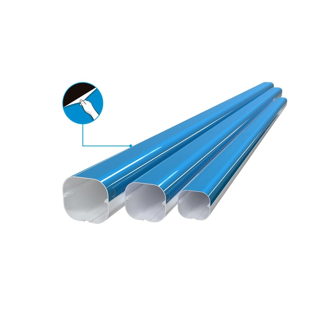 Rigid duct for air conditioning pipes Tecnosystemi, Excellens TP, New-Line TP100-EXC 2000x98x73 white with protective film