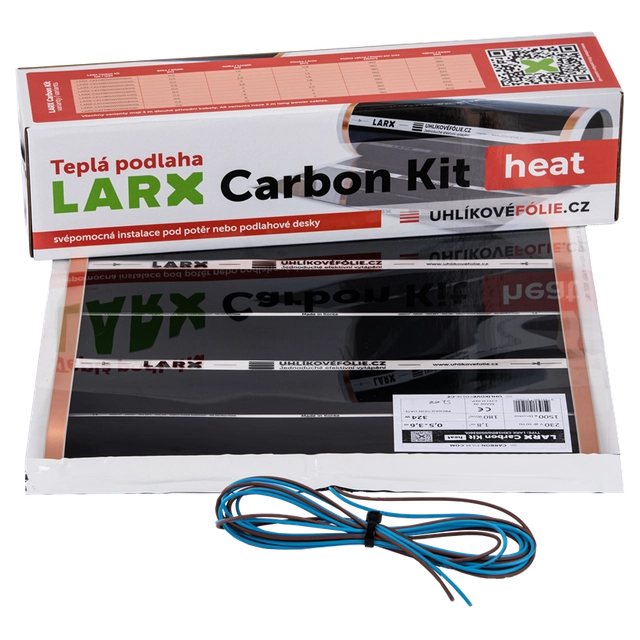 LARX Carbon Kit heat 180 W, heating foil for self-help installation, length 2.0 m, width 0.5 m