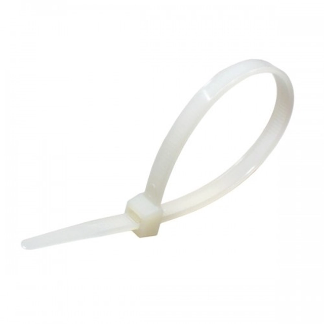 Natural cable tie, load capacity 54kg, bundle diameter 102mm, size 7.6x368mm, 100pcs in package