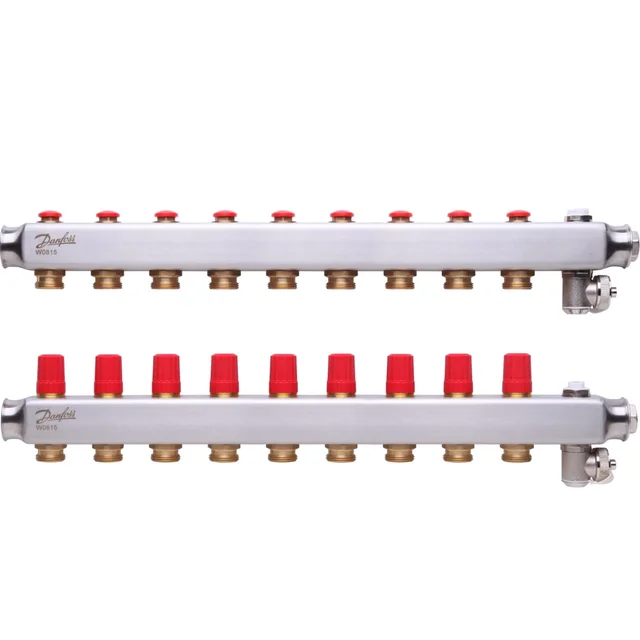 Adjustable underfloor heating collector DANFOSS, SSM-9F 9 rings