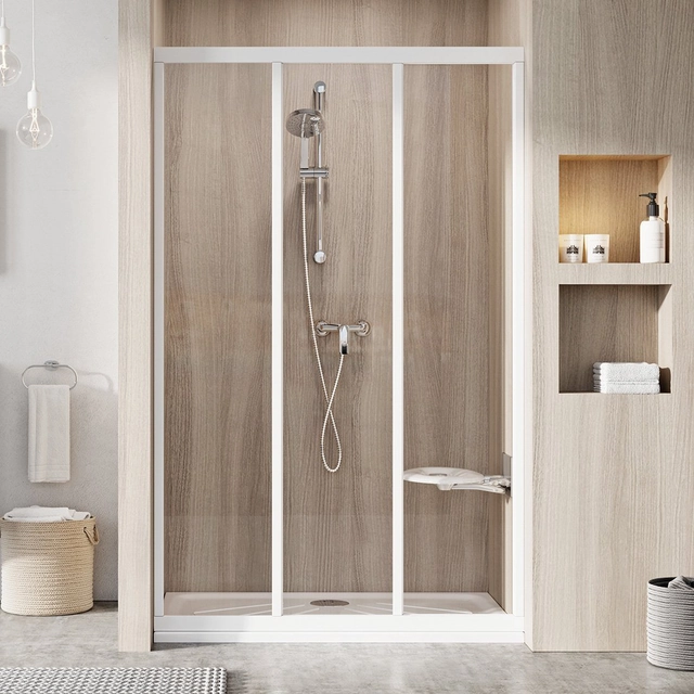 Ravak Supernova sliding shower door, ASDP3-110 198, white+Transparent glass