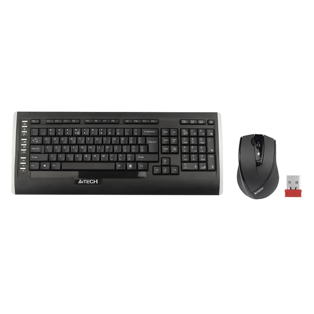 A4tech 9300F wireless set keyboard + wirelessV-Track optical mouse, CZ / US, USB