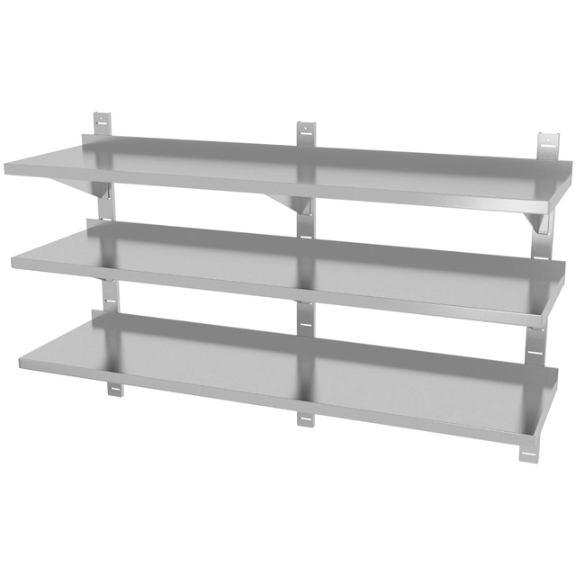 Stainless steel shelf 200x30, 3-pos | Polgast