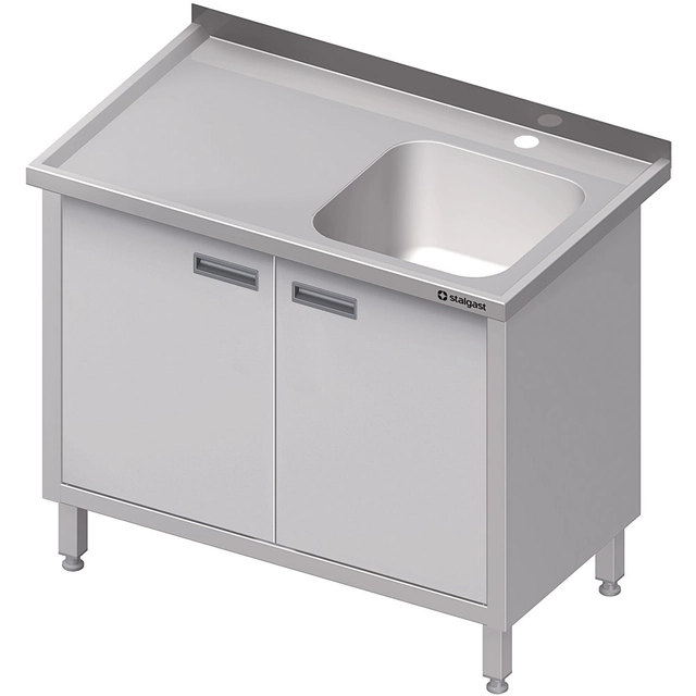 Stainless steel sink (P) with wing doors 120x60 | Stalgast