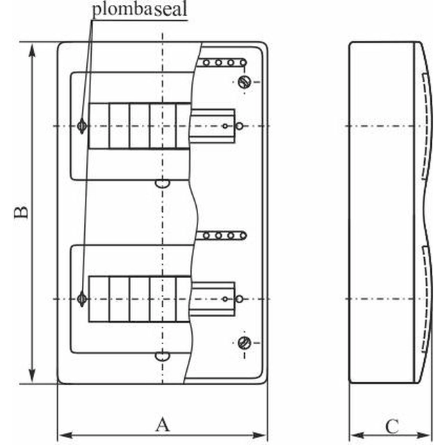 Elektro-Plast Rozdzielnica modułowa 1 x 18 natynkowa IP40 RN-18/B Fala N+PE (7.17)