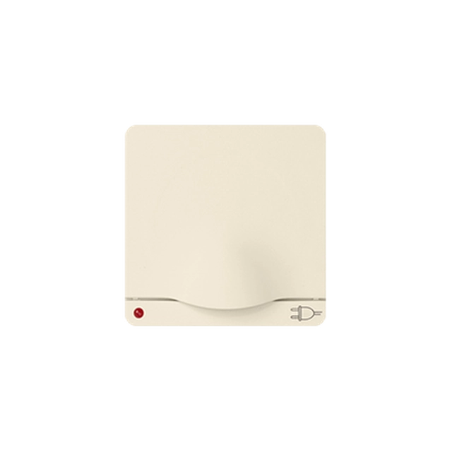 Contact Simon 82099-31 Cover for a single Schuko socket with a flap with shutters with power indicator; cream Simon 82