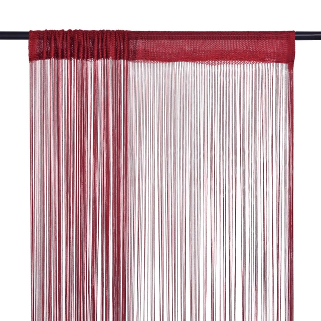 Cord curtains, 2 pieces, 100 x 250 cm, burgundy color