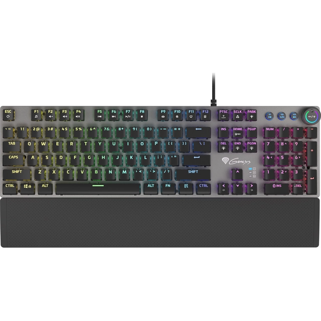 Genesis mechanical keyboard THOR 380, US layout, RGB backlight, Outemu BLUE