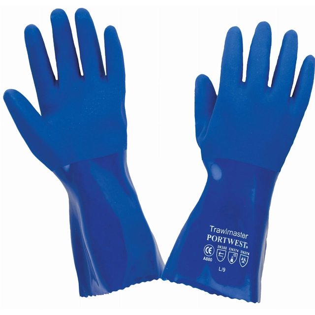 A880 PORTWEST pvc fisherman gloves 30cm fats_M PORTWEST 0000005177 WORK HEALTH AND SAFETY