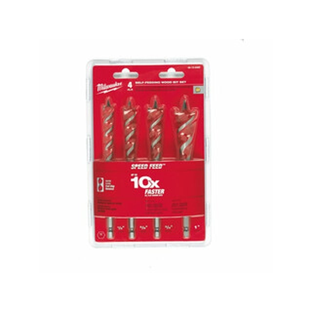 Milwaukee 4-piece (13/16/20/25 mm) wood drill set