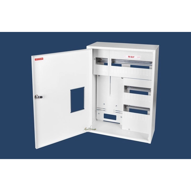 Universal switchgear RU-36-P, with a lock and a window, space for na 1 meter 3-fazowa and 4+32 type s protection