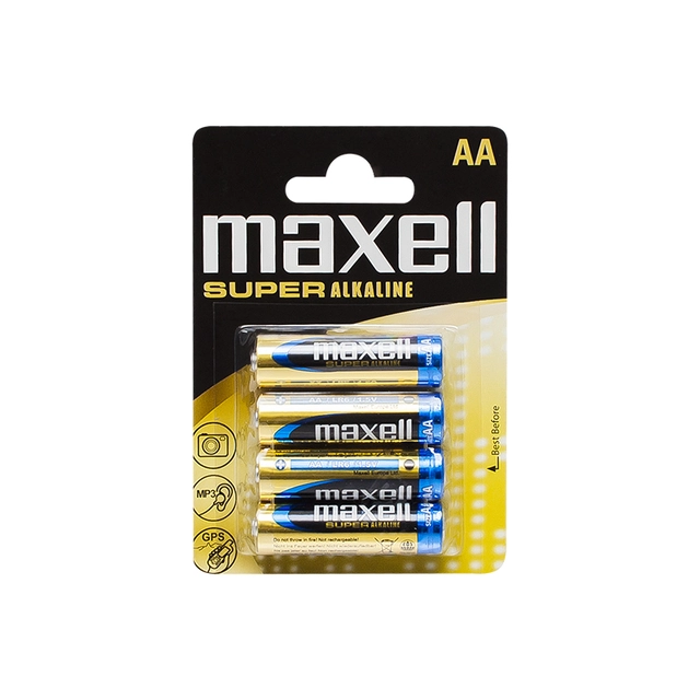 AA alkalická batéria 1.5 LR6 MAXELL 4 Kus