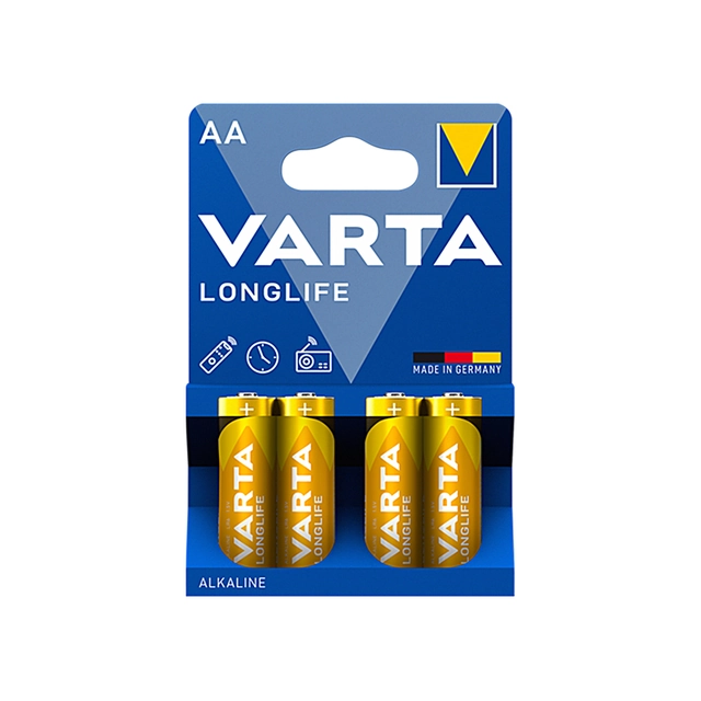 AA alkalická batéria 1.5 LR6 Varta 4 Kus